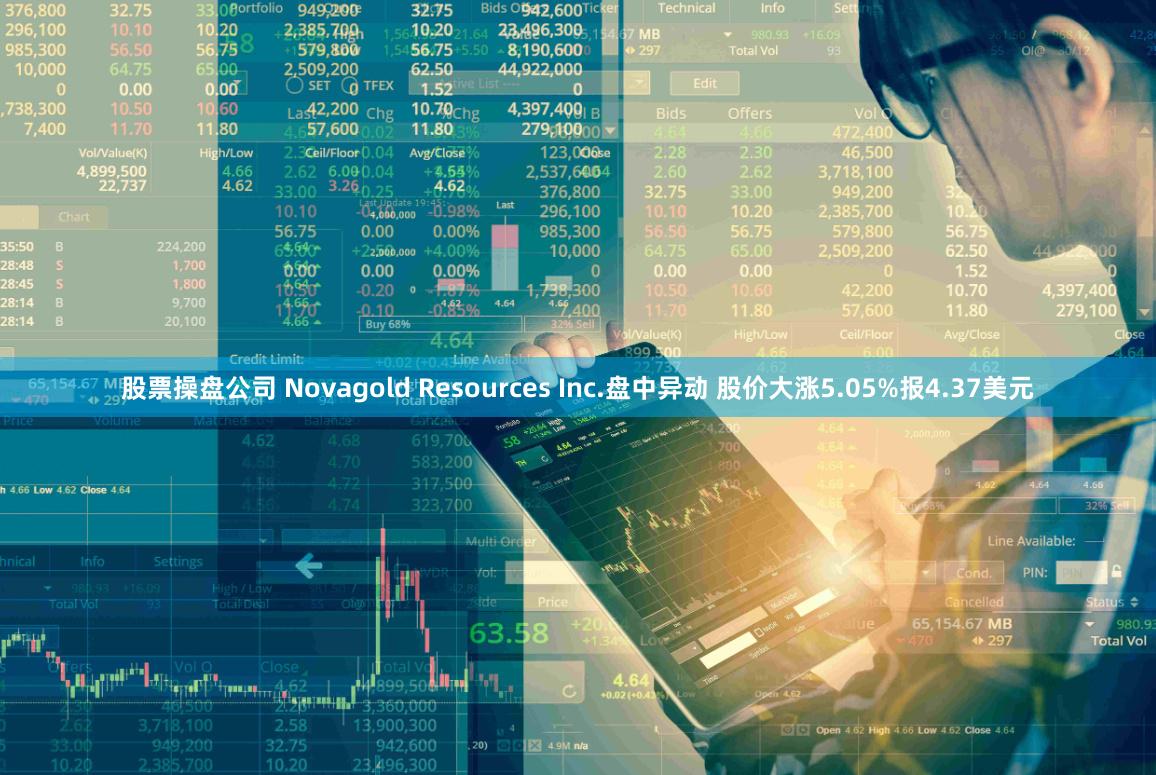 股票操盘公司 Novagold Resources Inc.盘中异动 股价大涨5.05%报4.37美元